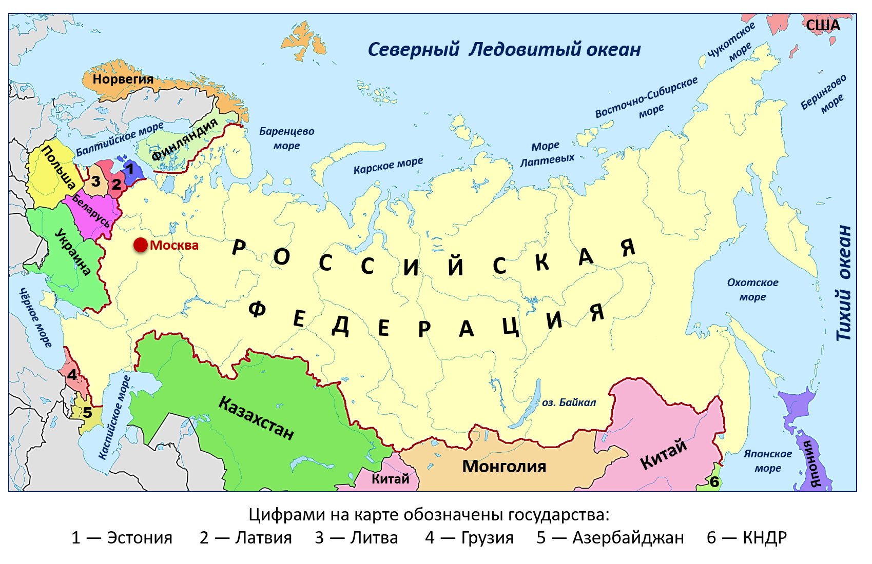 Морские границы россии