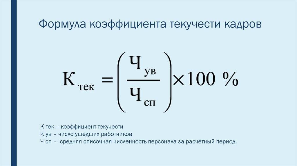 Как рассчитать текучесть кадров: формула расчета коэффициента