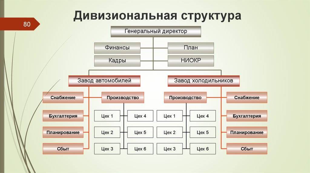 Дивизиональные организационные структуры управления - область применения дивизиональной структуры