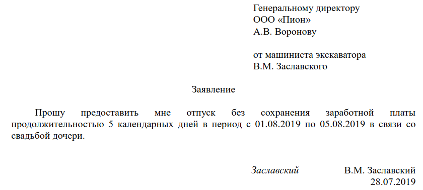 Заявление на отгул на несколько часов: образец написания :: businessman.ru