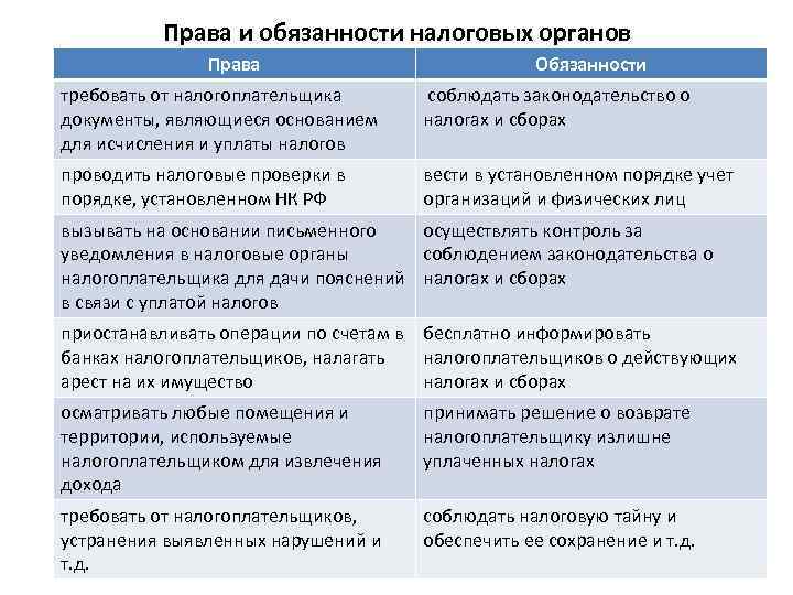 Налоговые органы: права и обязанности. особенности деятельности :: syl.ru