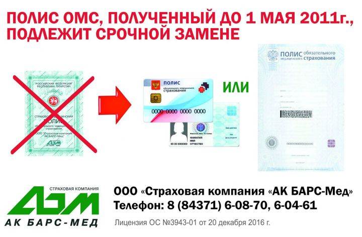 Как поменять полис омс старого образца на новый