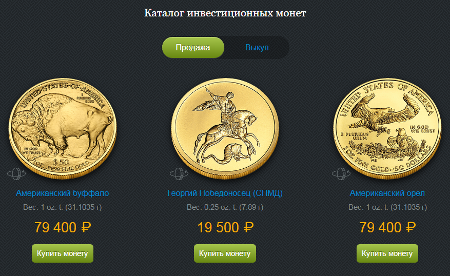Золотые инвестиционные монеты сбербанка россии: что это такое, особенности и динамика цен