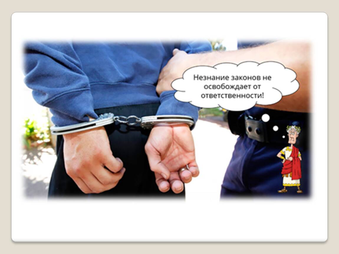 Незнание закона не освобождает от ответственности. нарушение закона