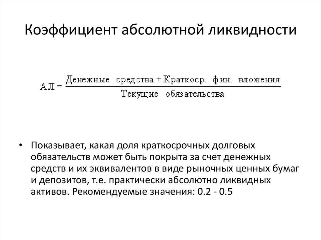 Ликвидность и коэффициенты ликвидности