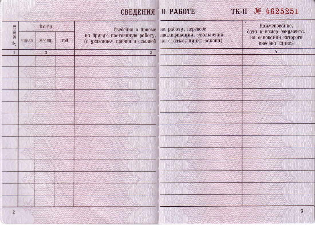 Сведения о работе в награждении