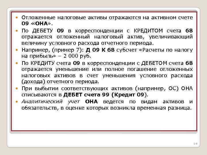Отложенный налоговый актив