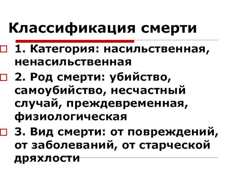 Причины смерти: естественная, насильственная, по болезни :: businessman.ru