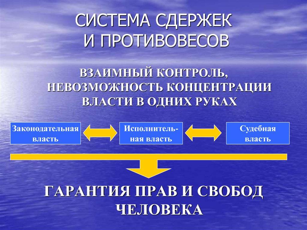 Система сдержек и противовесов: описание, суть и принцип