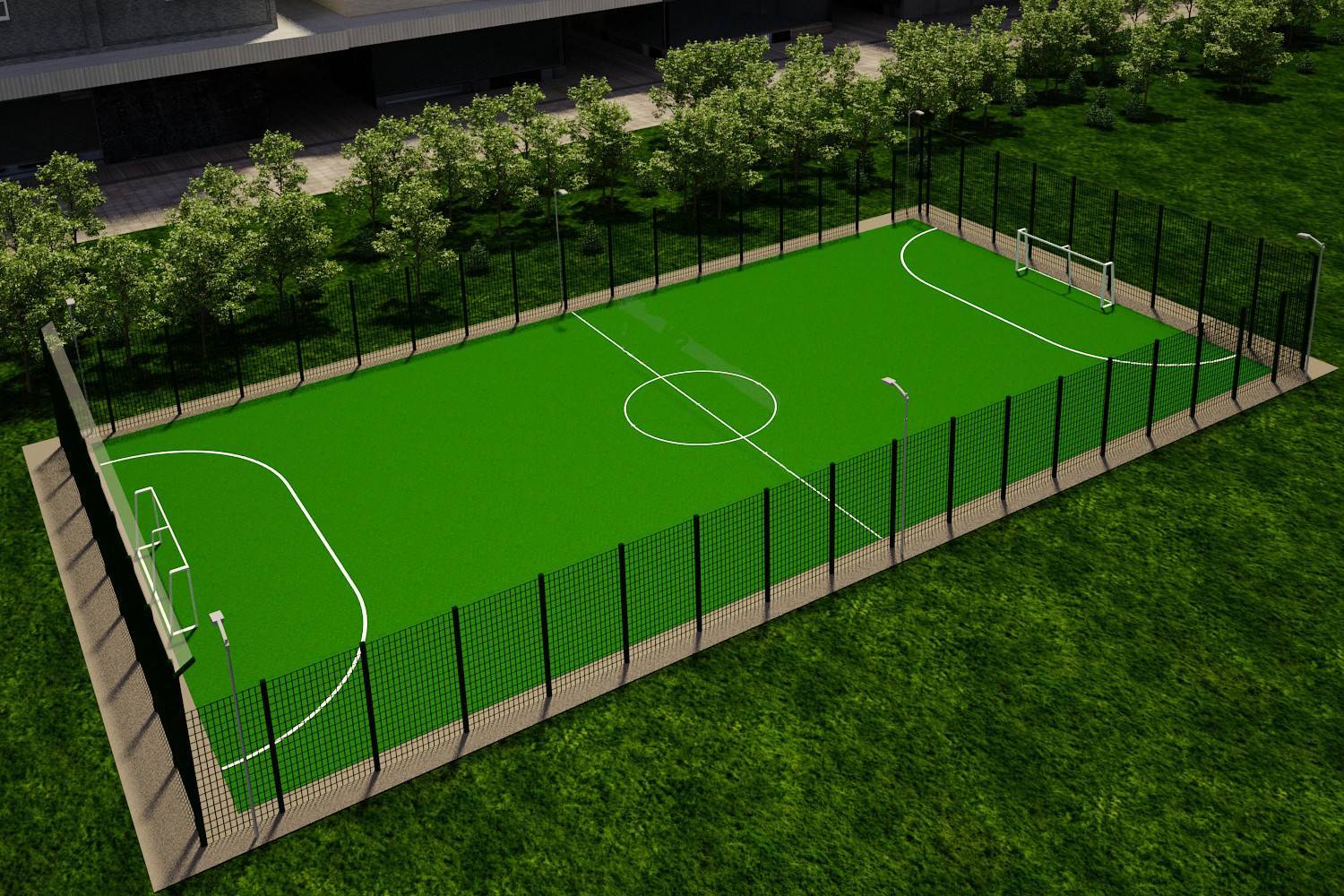Строительство мини-футбольного поля: радость спортсменам – прибыль бизнесменам