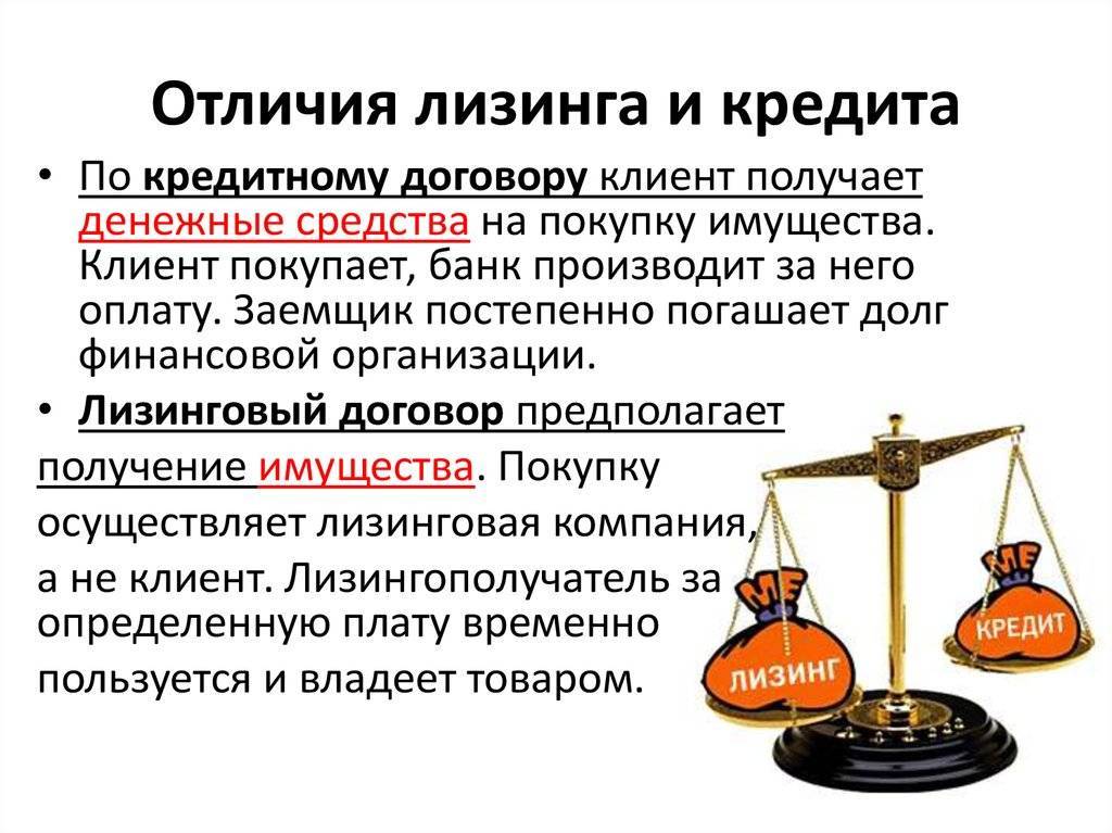 В чем отличие лизинга от кредита - расчет ндс и выгоды.