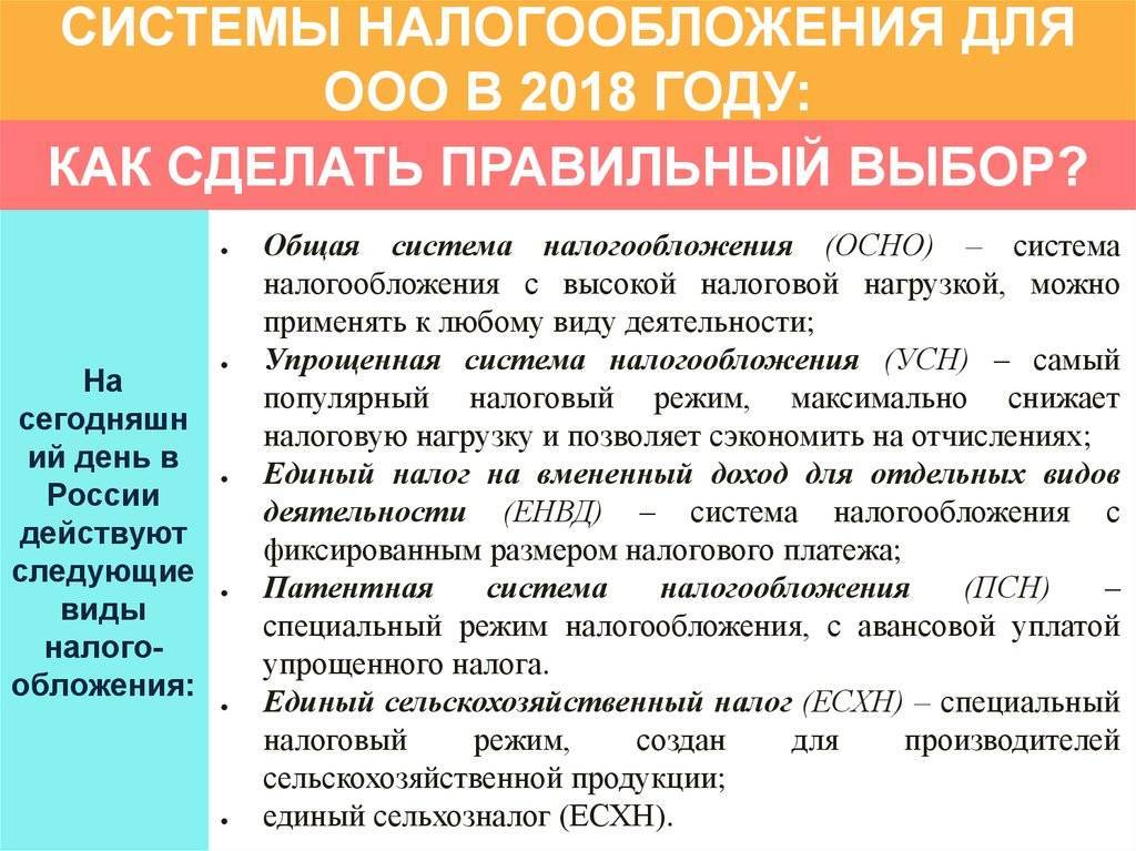 Система налогообложения для ооо. какая система налогообложения лучше для ооо :: businessman.ru