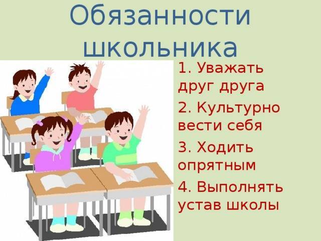 Права и обязанности школьника - обязанности и права школьника (ученика) в россии