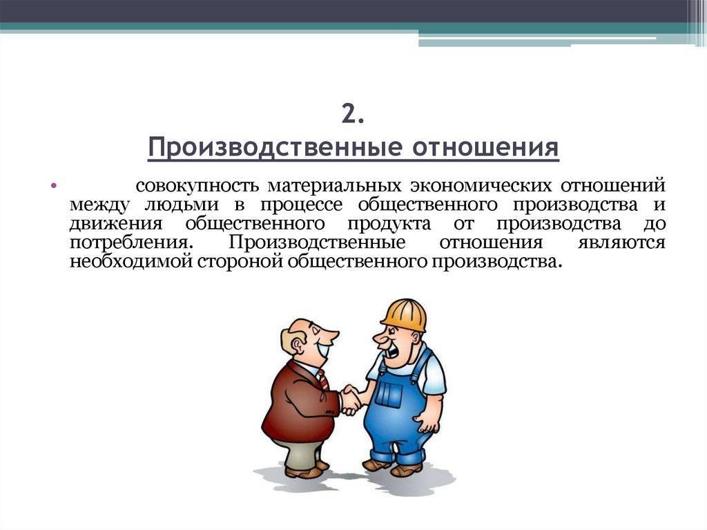 Производственные отношения: определение, виды и характеристики :: businessman.ru