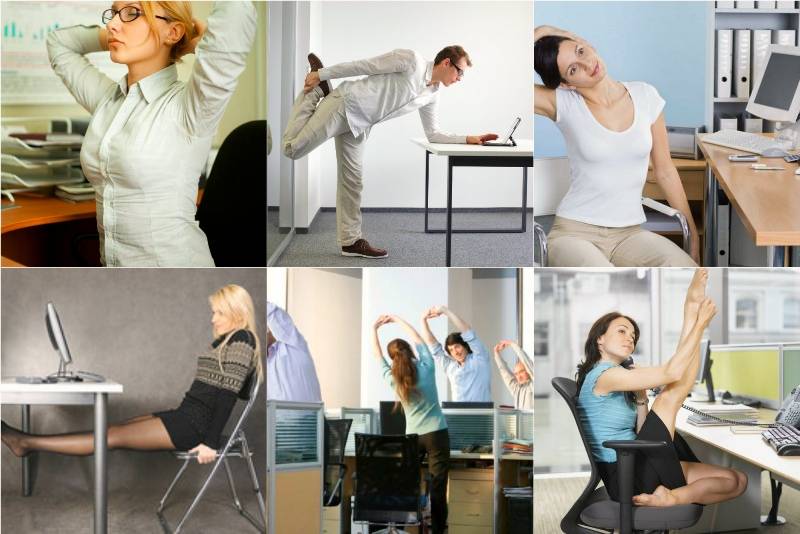 10 упражнений, которые исправят последствия сидения весь день в офисе | brodude.ru