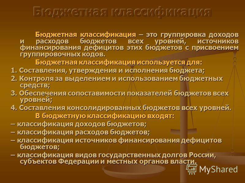 Коды бюджетной классификации