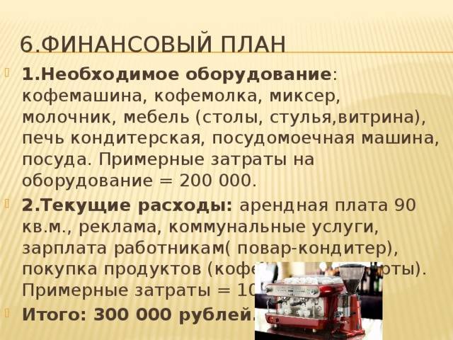 Кофейня: бизнес-план с расчетами, оформление пакета документов, затраты, налоги и прибыль - fin-az.ru