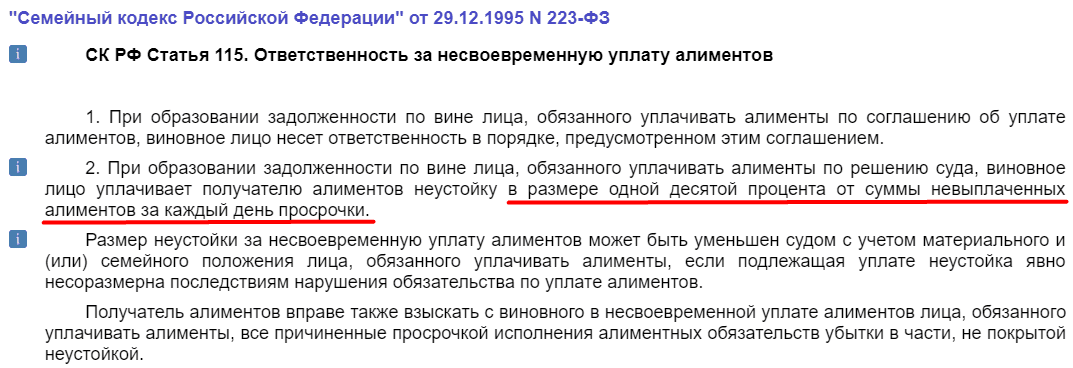 Административная ответственность за уклонение от уплаты алиментов